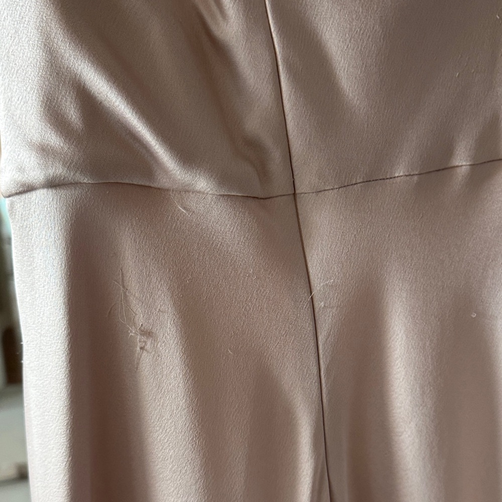 Jenny Yoo One-Shoulder Satin Gown in Blush - Picture 9 of 9